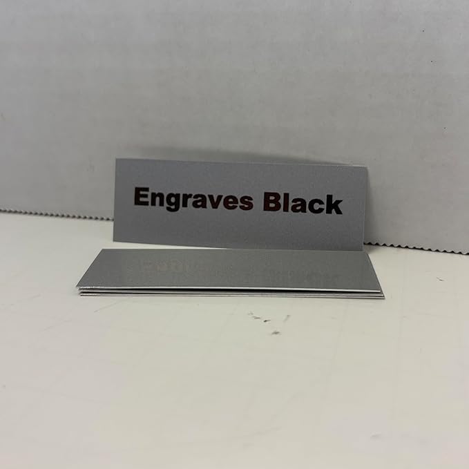 Blank Metal Plates for Laser Engraving - 4 Pack | Aluminum Sheets 0.020" Thick | CO2, Diode, Fiber Laser Compatible | Multiple Sizes & Colors (Silver (engraves black), 6.25x8.25 inch)