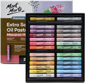 Mont Marte Extra Soft Oil Pastels Macaron Hues Premium 26pc, Assorted Pastel & Metallic Colors, Vibrant, Buttery, Versatile Art Pastels for Blending, layering & Shading, Coloring, Sketching