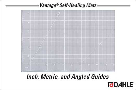 Dahle Vantage 10684 See-Through Premium Self-Healing Cutting Mat, 36"x48", 1/2" Grid, 5 Layers for Max Healing, Perfect for Crafts & Sewing, Clear