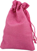 Palmhomee Pack of 25 Burlap Gift Bags with Drawstring Linen Jewelry Pouches Wedding Hessian Jute Bags for Birthday Jewelry and Treat Pouches Party Wedding Favors Gift Art and DIY Craft (4x5.6 Inch, Fuchsia)