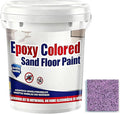 Epoxy Colored Sand Floor Paint, Epoxy Floor Paint for Concrete, High Gloss Marble Effect Coating, Waterproof Non-Slip Concrete Paints, Suitable for Indoor/Outdoor Use (Purple,96 oz/3 kg)