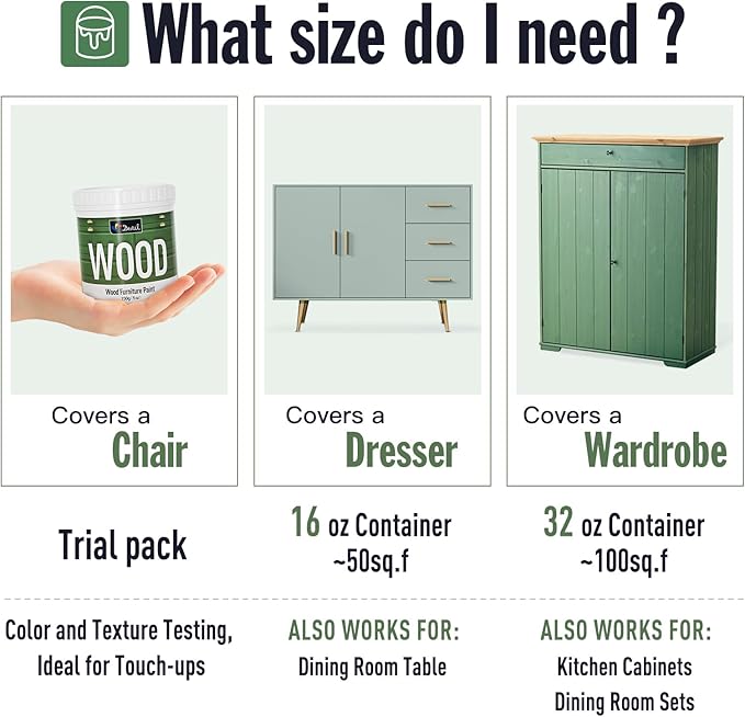 DWIL Matte Finish Furniture Paint - 5 Oz Wood Paint for Cabinets, Doors, Tables, and Dressers Refinishing - Water-Based, Non-Toxic & Odorless, Easy to Apply(Bronze blue)-Trial Pack