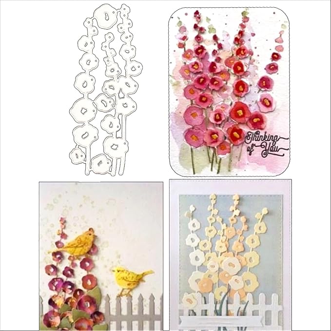 3D Background Cutting Dies Metal Stencils Scrapbooking Tools Flowers Lace Frame DIY Embossing Template for Paper Card Making Album Arts Crafts Supplies (Flowers Bunch-6.5x12cm)