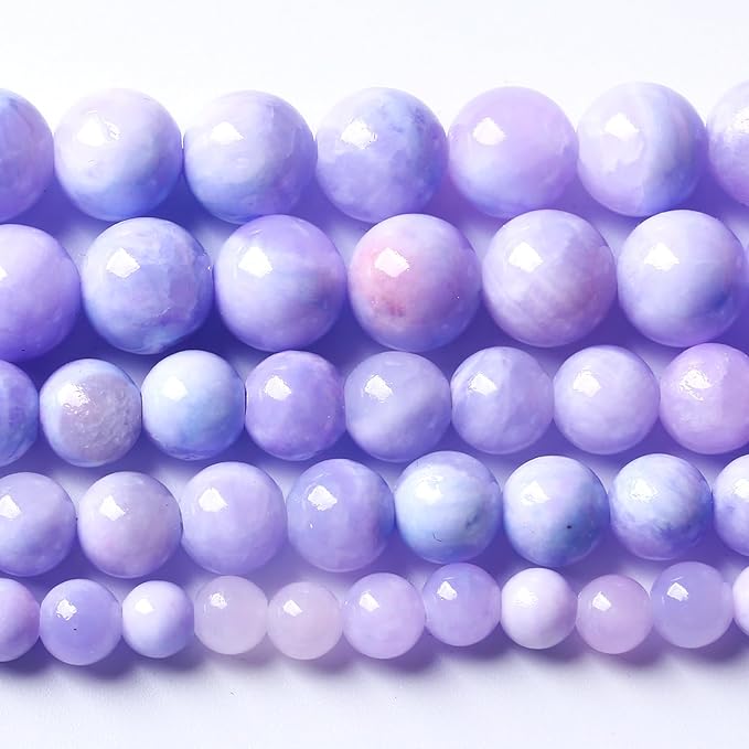 Galaxy Starry Purple Persian Jade Stone Beads Gem Round Loose Beads for Jewelry Making DIY Bracelet 90pcs 8mm 2 Strands 32"