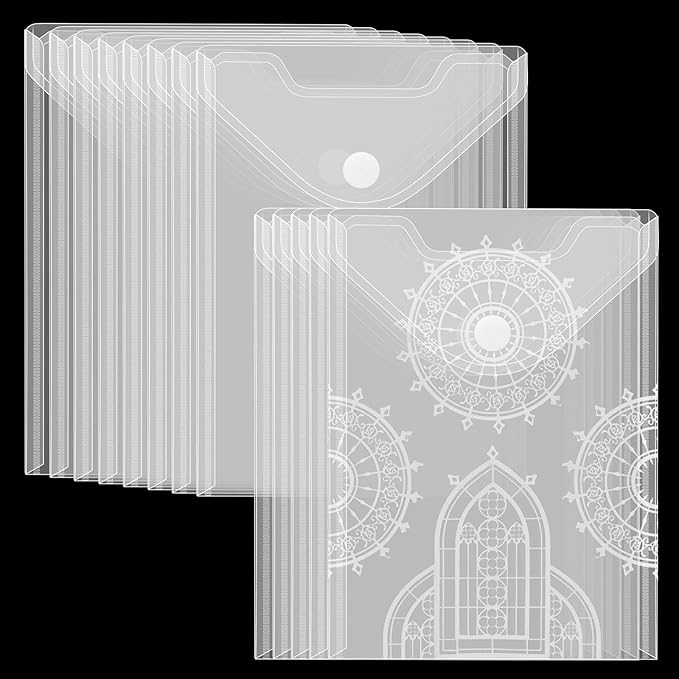 50 Packs Clear Stamp Die Storage Pockets Plastic Seal Bags Storage Case for Cutting Dies Stencil Album Stamp Crafts for DIY Scrapbooking Paper Card Craft Cutting Dies for Card Making