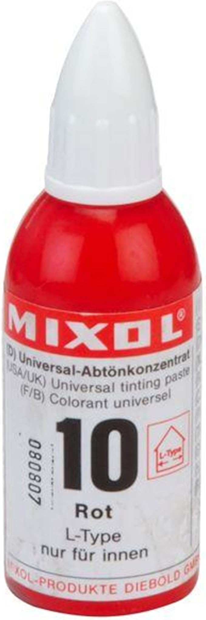Mixol Universal Tints, Red, #10, 20 Ml