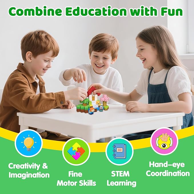 300 PCS Magnetic Blocks - Magnetic Building Blocks, Stacking Magnetic Blocks for Kids, Sensory Toy for STEM Montessori for Kids 3+ Boys and Girls Christmas Birthday Gifts