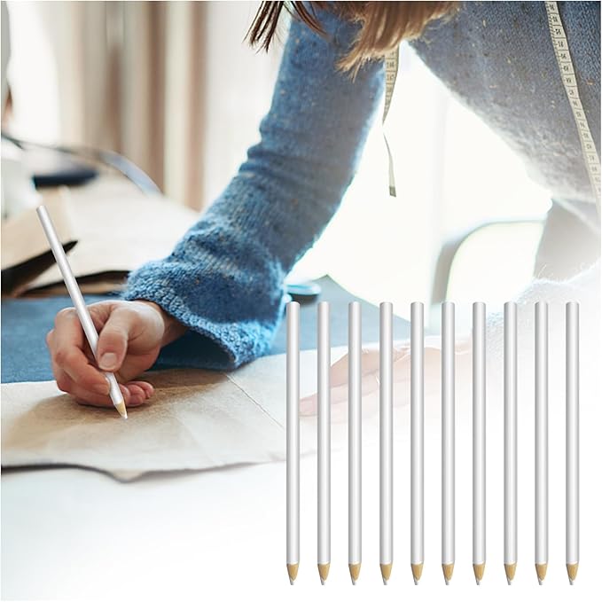 20pcs Sewing Marking Pencils for Fabric Tailor White Mark Pencils Fabric Chalk Pencil Marking and Tracing Tools
