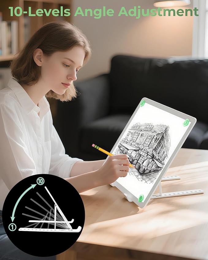 A3 Light Pad for Diamond Painting,Bawaslom Cordless Light Box for Tracing and Drawing with 3 Colors & 6-Level Brightness,Rechargeable LED Drawing Pad for Tracing,Diamond Art,Vinyl Weeding,Sketching