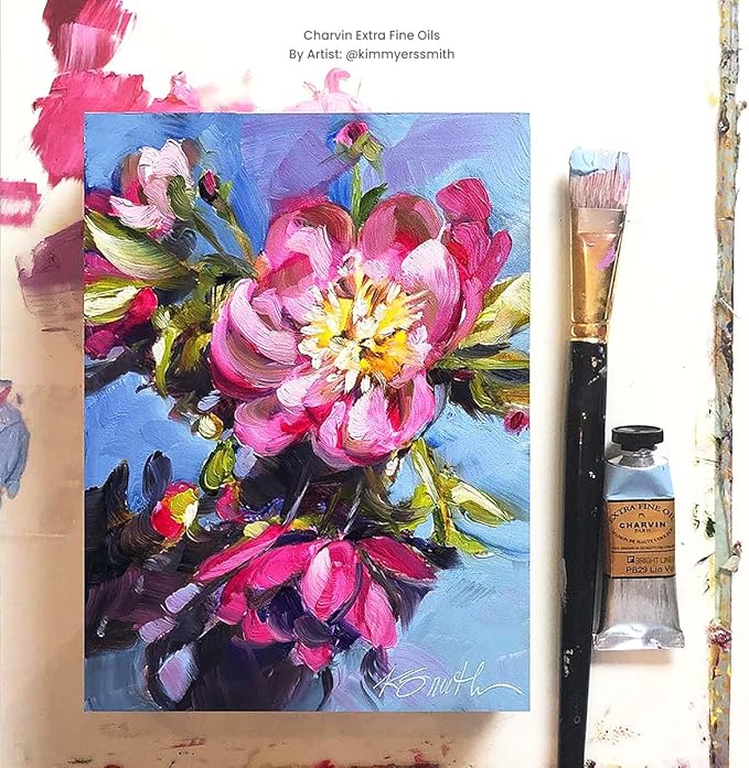Charvin Extra Fine Oil Paint, Blue Shadow 20 ml - Triple-Milled, Rich Texture, Poppy Oil-Based, Light-Fast, Handmade, Archival Quality