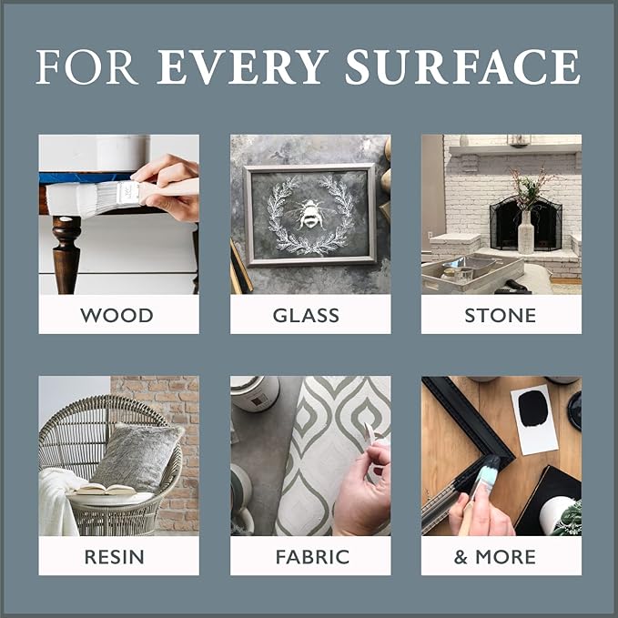 AMY HOWARD AT HOME Chalk-Based One Step Paint for Furniture, Cabinetry, Decor, Finish, and More | No Stripping, Sanding, or Priming | Dark Base | 32 Ounce | American Dream