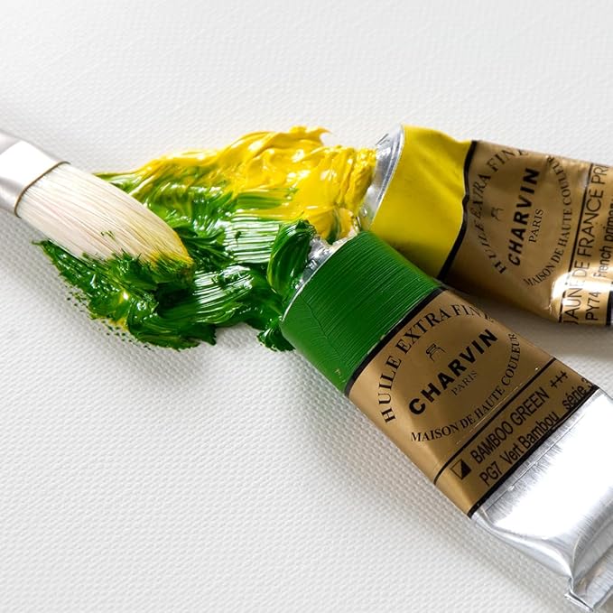 Charvin Extra Fine Oil Paint, Peacock Green 60 mL - Triple-Milled, Rich Texture, Poppy Oil-Based, Light-Fast, Handmade, Archival Quality