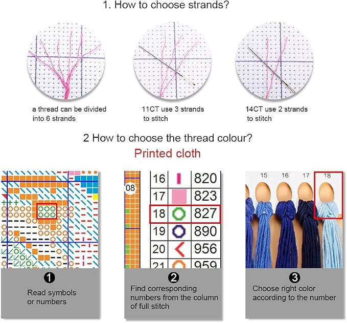 Foxdiviy Stamped Cross Stitch Kits for Beginners Full Range of Cross Stitching 11 CT Printed Cross Stitch Kits for Kids Adults Cross Stitch Patterns Needlepoint Kits-Colorful Owl 16x20 inch