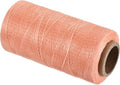 MECCANIXITY Waxed Thread,197 Yard 1mm 210D Flat Wax Thread Polyester Waxed String for Leather Sewing Hand Weaving Book Binding Home Decoration,Light Pink