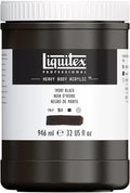 Liquitex Professional Heavy Body Acrylic Paint, 32-oz (946ml) Pot, Ivory Black