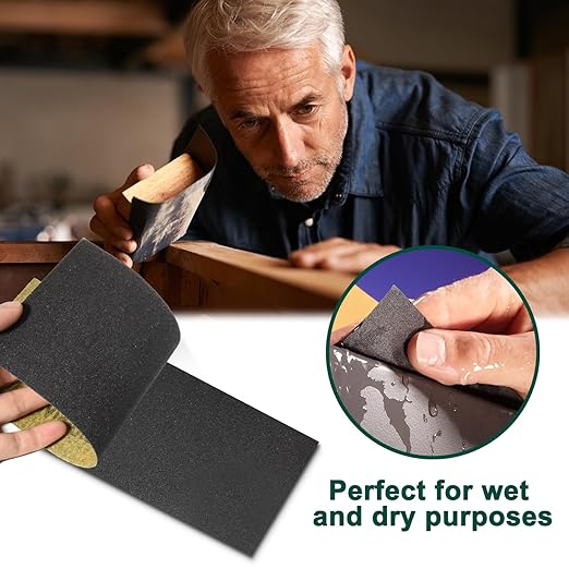 10PCS Sand Paper 4000 Grit Sandpaper Sheets, 9 x 3.6 Inch Wet Dry Sandpaper Sheets, Sand Paper for Metal, Wood Furniture, Automotive and Crafts