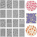 CHGCRAFT 16 Sheets 16 Styles Animals Dandelions Polymer Clay Texture Mat Mushrooms Modeling Pattern Pad Plants Fruits Texture Sheets for Polymer Clay Making Earrings Jewelry Tools, 4×2.6 inch
