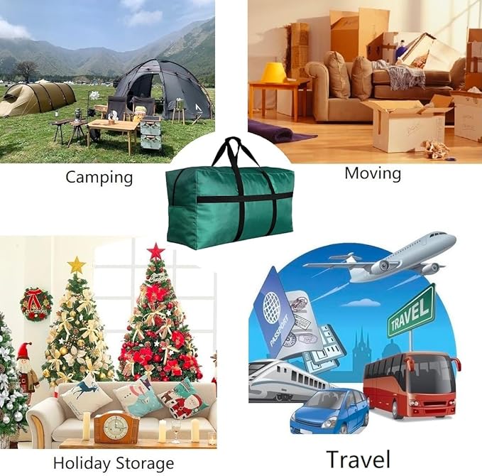 Extra Large Duffle Bag for Travel, Big Foldable Storage Bag - Turquoise