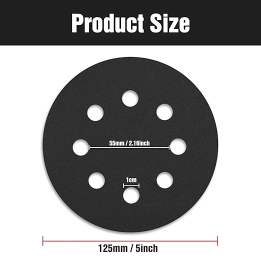 100 Pcs 5 inch Wet Dry Sanding Discs Grit 320 Hook and Loop 8 Hole Silicon Carbide Orbital Sander Sandpaper