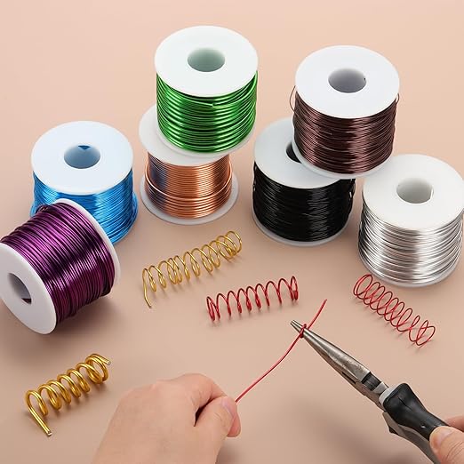 MECCANIXITY 12 Gauge Anodized Aluminum Craft Wire Bendable Bonsai Training Wire 98 Feet 2mm for Sculpting Crafts Wreath Floral Beading Jewelry Making, Gold Tone