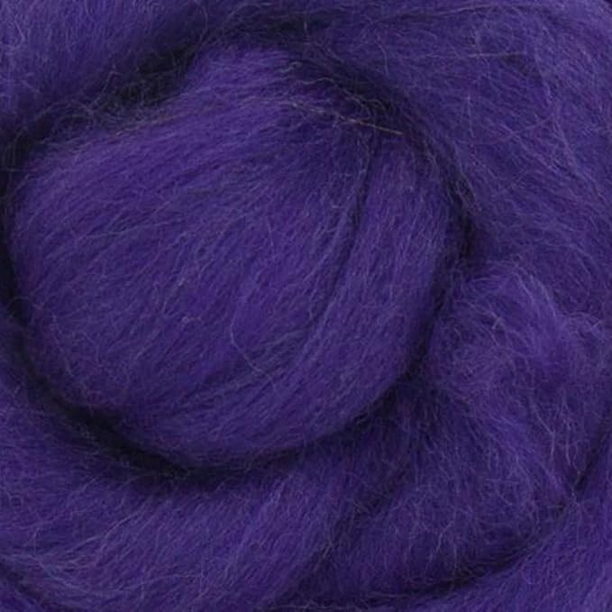 Revolution Fibers Merino Wool Roving | Premium Combed Wool Top | 22 Micron, Perfect for Felting Projects, Spinning, Wall Hangings and Tapestry (Amethyst)