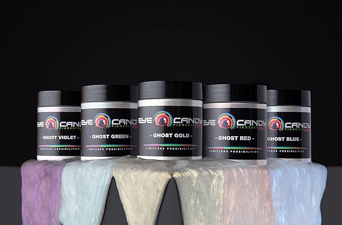 Eye Candy Pigments Premium Ghost Mica Powder - Galactic Ghost Gold (50gr) - for Epoxy, Resin, Soap, Paint, Woodworking, Acrylic Pouring, Bath Bombs, Fishing Lures - DIY Arts and Crafts Additive