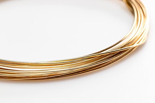 18 Gauge, Jeweler's Brass Wire, Red Brass, Round Dead Soft CDA #230 Alloy Jewelry Grade - 25FT by CRAFT WIRE