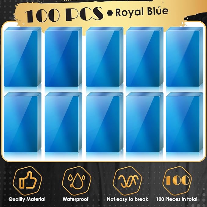 weparmeety 100 Pcs Metal Engraving Blanks Colorful Aluminum Sheet Laser Engraving Business Card Multipurpose DIY Gift Cards 86 x 54 x 0.21 mm (Blue)