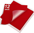 HTVRONT Red Permanent Vinyl - 12 Pack Vinyl for Cutting Machine - 10 Sheets 12" x 12"& 2 Transfer Tape Sheets for Party Decoration, Sticker, Craft Cutter, Car Decal (Glossy)