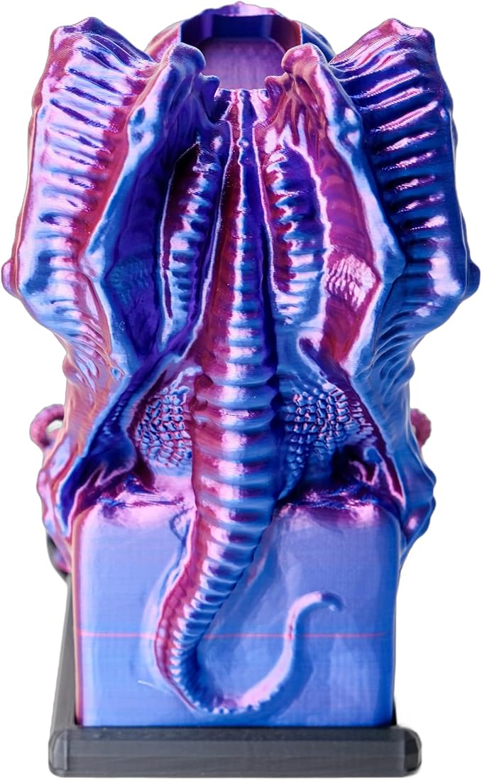 3D BEST Q Cthulhu DND D&D Dice Tower，3D Printed Compatible with Dungeons and Dragons, 28mm Miniature Wargaming, Tabletop RPGs, Wargame Scenery, Endless Deep Sea Series (Purple&Blue)