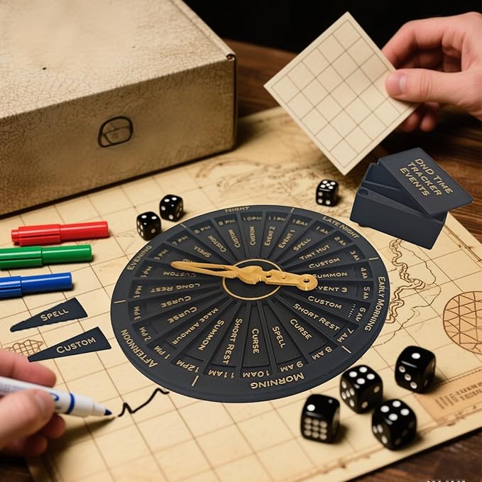DND Initiative Tracker,DNDs Status and Time Tracking Clock, A Convenient Way to Track The Time and Status Effects of DND 24 Hours A Day.