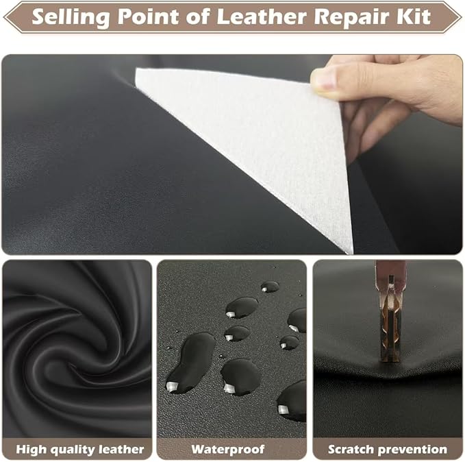 Leather Repair Tape, 4.7x63 inch Leather Patches for Furniture, Self Adhesive Leather Repair Patch for Sofas, Couches, Leather Covers, Seats, Chairs, Vinyl Repair Tape Navy Blue-Fine Grain
