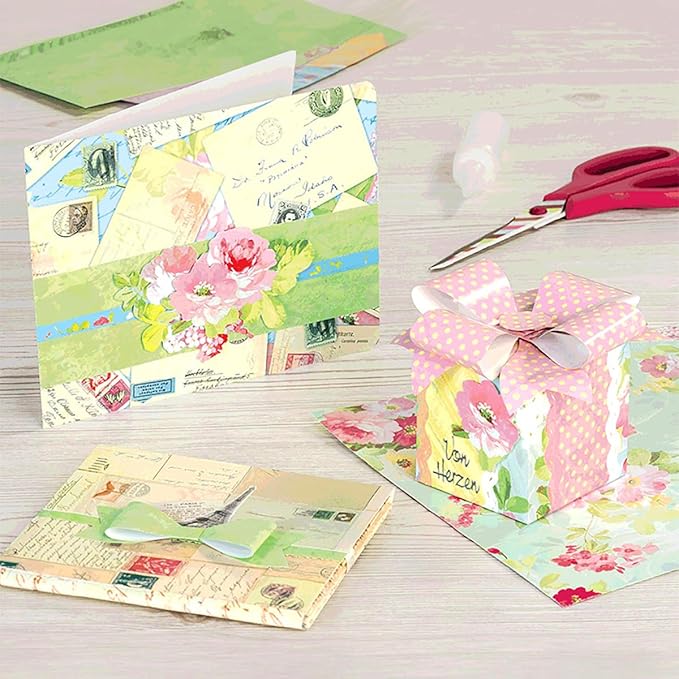 YASMEN Scrapbook Paper Pad 12x12, Vintage Patterned Cardstock, Single-Sided Decopodge, Retro Decorative Craft Paper, Scrapbooking Junk Journal Gift Card Making Supplies - 24 Sheets