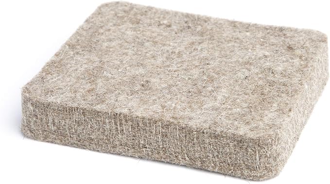 Made in USA, Needle Felting Pad, 5 x 6 x 1 inch, 100% Natural Wool, Soft, Good for Basic Felting