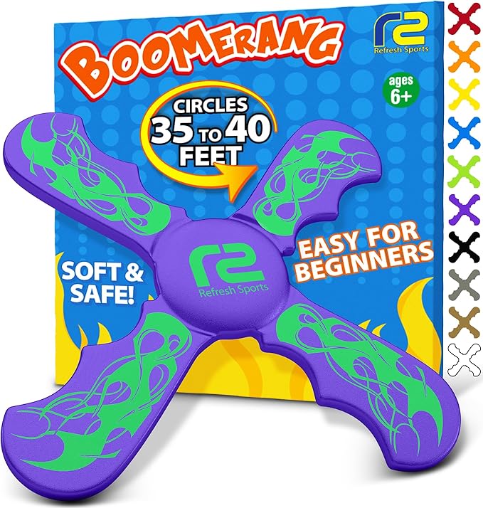 Pool Toys Foam Boomerang - Fun Stocking Stuffer Gifts for Girls & Boys All Ages - Easy to Use & Soft and Safe - Beach Games & Summer Fun - Outdoor Toys For Kids Ages 6 7 8 9 10 11 12 + Year Old