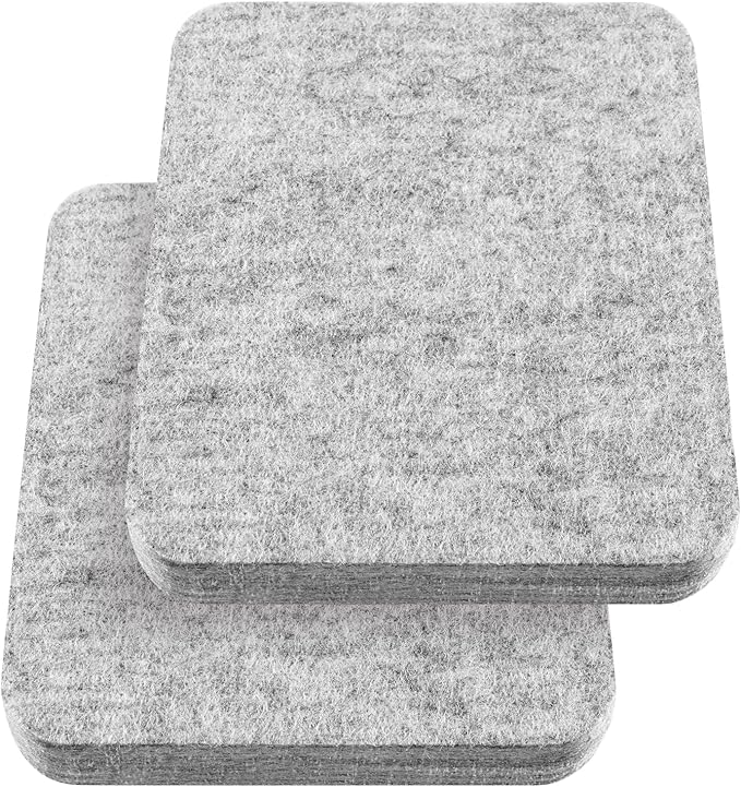 Amylove 2 Pcs Needle Felting Pad Needled Felting Mat Wool Supplies Thick Firm Base Woolen Block for Beginners Crochet Knitting Projects Kit Tool, Gray (5 x 6 x 1 Inch)