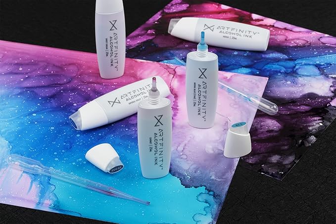 Alcohol Inks 3 Pack - Vibrant, Professional, Dye-Based Alcohol Inks for Artfinity Alcohol Markers, Artists, Drawing, & More! - Leaf Green G1-6