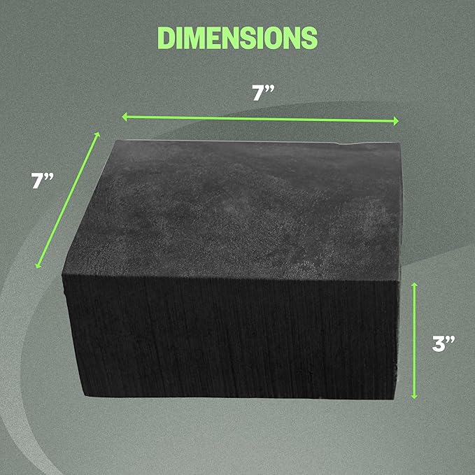 XCEL Floral Foam Blocks - Reusable, Weather Resistant Foam - Perfect for Fresh & Artificial Flower Arrangements, Crafts, Planter Boxes, Home Decor & More - 4-Pk, Black (7” x 7” x 3”)