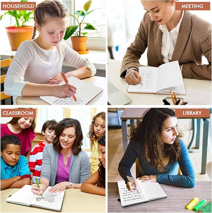 feela Journal Notebook Bulk for School, Hardcover Business Classic Ruled Lined Journals with Pen Holder for Work Office Journaling, with 5 Black Pens, 120 GSM, 5.1”x8.3”, 5 Pack, A5, Vintage Colors