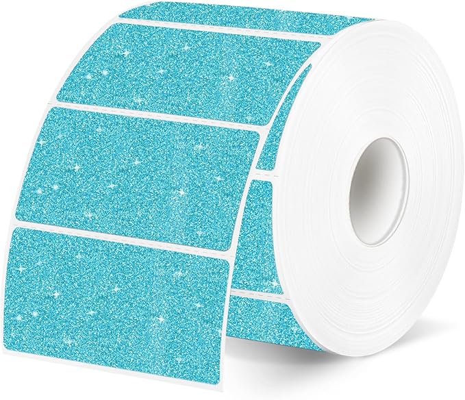 2"x1" Holographic Thermal Labels Stickers, Glitter Direct Thermal Printer Labels, Waterproof Self-Adhesive Address Shipping Label Stickers, 300 Sheet/ 1 Roll, Holographic Shiny Pink