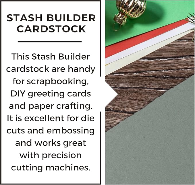 PA Paper Accents Stash Builder Cardstock 8.5" x 11" Storm Blue, 65lb colored cardstock paper for card making, scrapbooking, printing, quilling and crafts, 25 piece pack