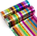 30 Rolls Washi Tape,Multi-Colored & Gold Metallic Washi Masking Tape - 8mm x 4m Rainbow Paper Tape for DIY Crafts (Mix)