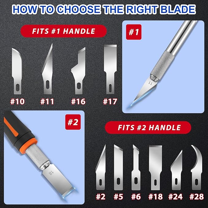 DIYSELF 150 PCS Exacto Knife Blades 11, Sharp Hobby Knife Blades, High Carbon Steel Craft Knife Blade, #11 Replacement Exacto Blade for Art, Scrapbooking, Stencil, Paper Cutting