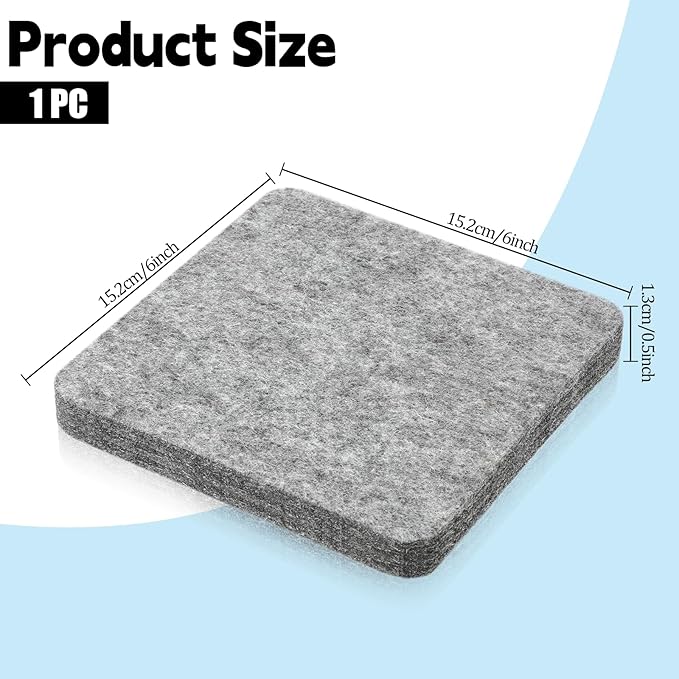Needle Felting Pad, Grey Sponge Pad, 6×6 in Needle Felting Mat for Any Wool Felting Supplies