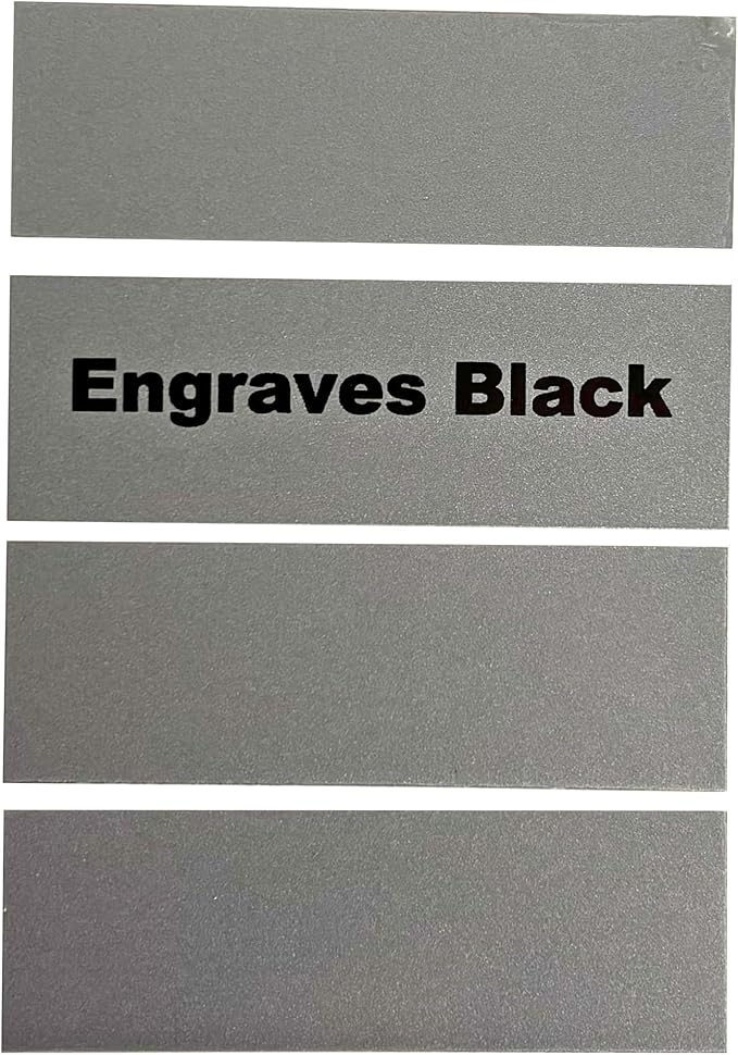Blank Metal Plates for Laser Engraving - 4 Pack | Aluminum Sheets 0.020" Thick | CO2, Diode, Fiber Laser Compatible | Multiple Sizes & Colors (Silver (engraves black), 6.25x8.25 inch)