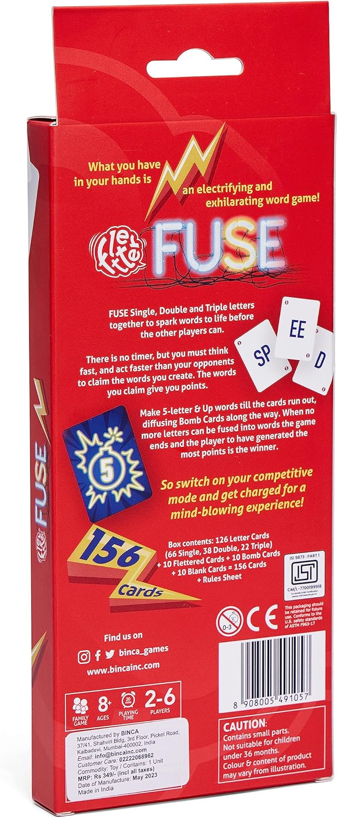 Card Game - Fletter Fuse, Fast-paced Word Game for All Ages, Fun for Family Game Night, Vocabulary Building, Gifts for Kids Ages 8, 9, & 10 Years