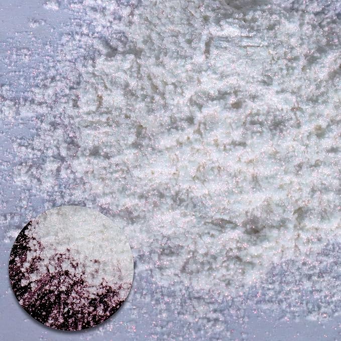 Ceya Interference Mica Powder, 1.8oz/ 50g Ghost Plum Chrome Nail Powder, Cosmetic Grade Pearlescent Effect Color Shift Pigment for Epoxy Resin, Makeup Shimmer, Nail Polish, Soap Dye, Candle Making