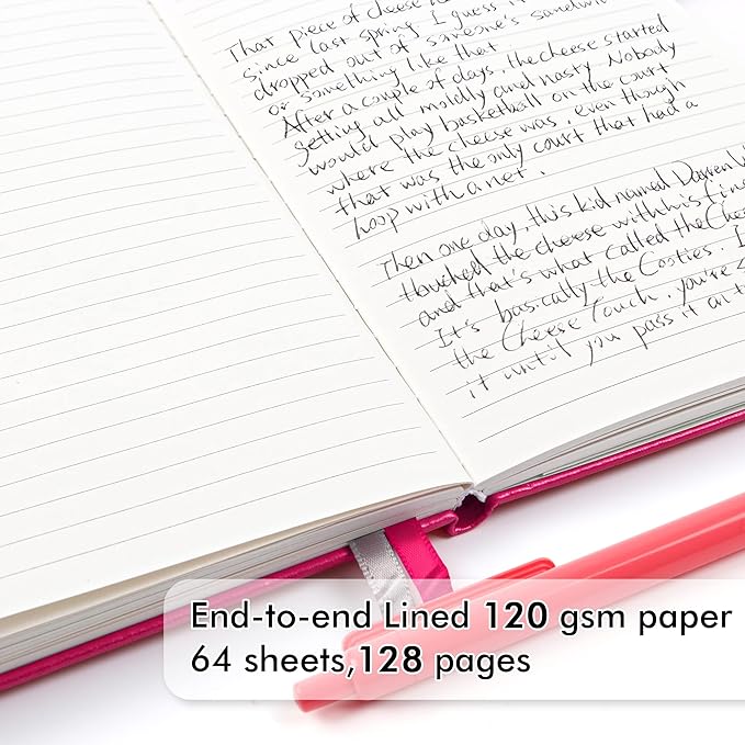 feela 24 Pack Journal Notebook for Work, Business Notebook Bulk Hardcover Lined Writing Journal with Pen Holder for Men Women Note Taking, with 24 Black Pens, 120 GSM, 5.1”x8.3”, A5, Berry