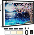 Zocelight A1(35.4''x 23.6'') Large Rechargeable Light Pad for Diamond Painting,6 Levels & Stepless Dimming Light Box for Tracing,3-Color Modes Light Board,Built-in 6000mAh Battery Light Table for Art