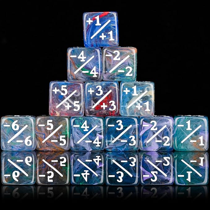 400 Pieces Magic Life Counter Token Dice Compatible with Magic Card Game Accessories CCG Creature Stats 12 Colors